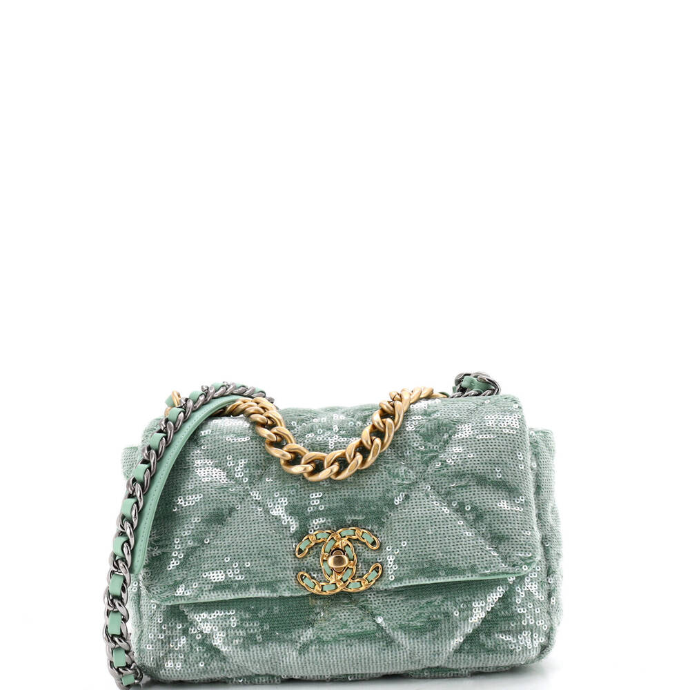 Chanel Medium 19 Flap Bag Quilted Sequins